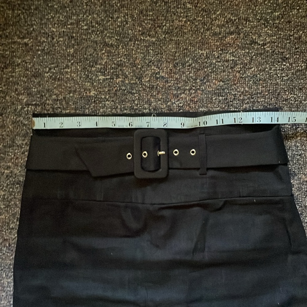 Black cinched high-waisted pencil skirt - Picture 10 of 12
